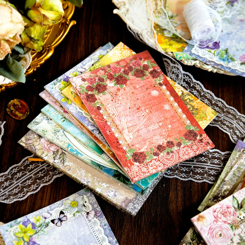 Spring Flower Field Series Retro Double-Sided Decorative Paper a