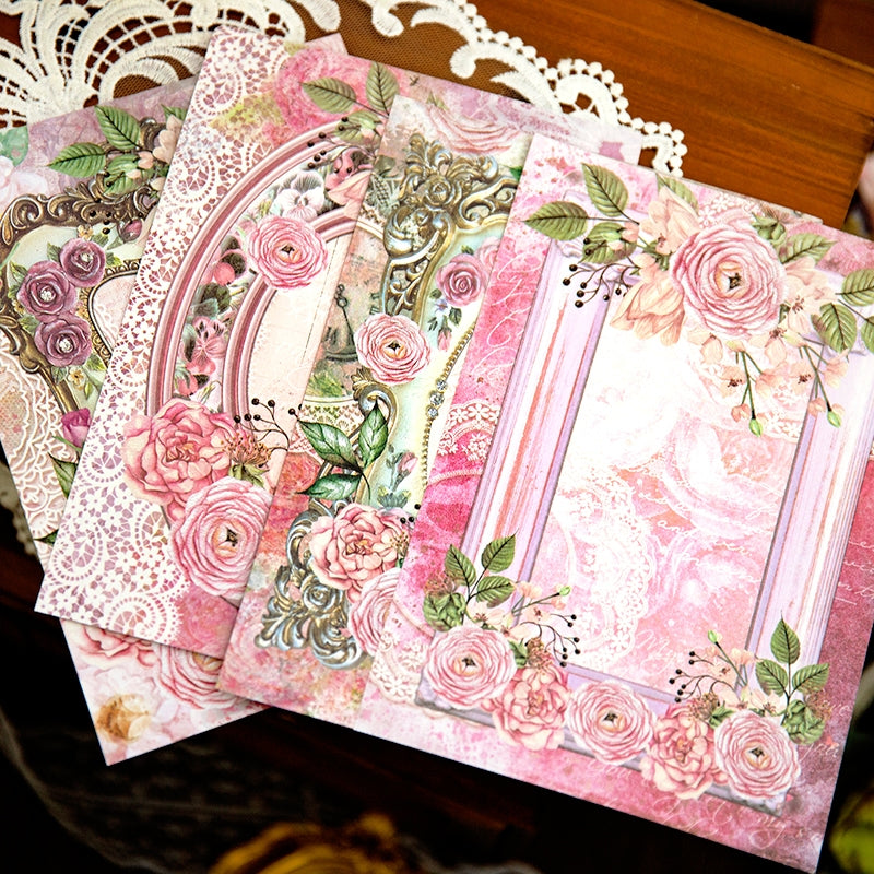 Spring Flower Field Series Retro Double-Sided Decorative Paper b3