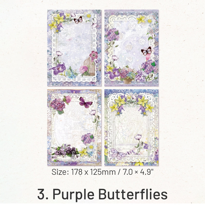 Spring Flower Field Series Retro Double-Sided Decorative Paper sku-3