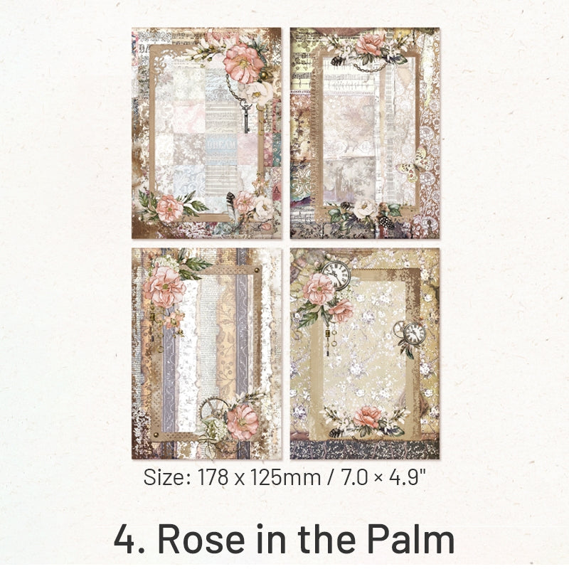 Spring Flower Field Series Retro Double-Sided Decorative Paper sku-4