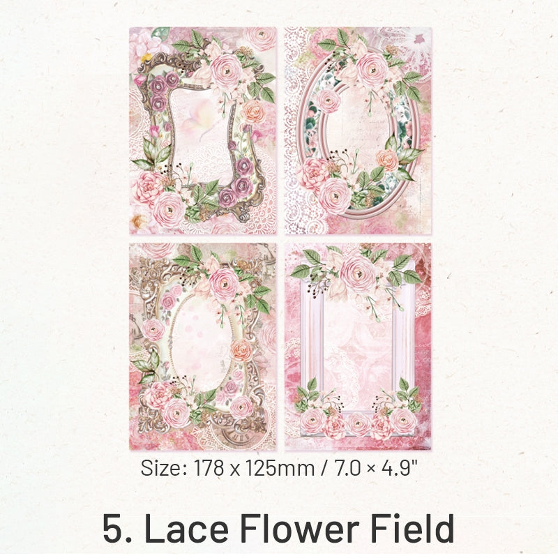 Spring Flower Field Series Retro Double-Sided Decorative Paper sku-5