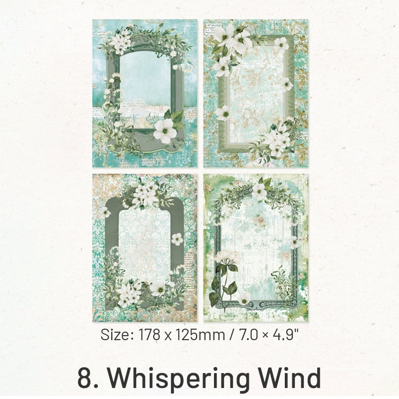 Spring Flower Field Series Retro Double-Sided Decorative Paper sku-8