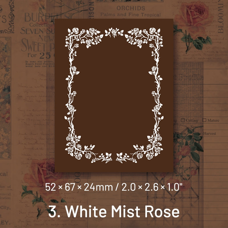 Spring Ivy Garden Vintage Lace Frame Wooden Rubber Stamp sku-3
