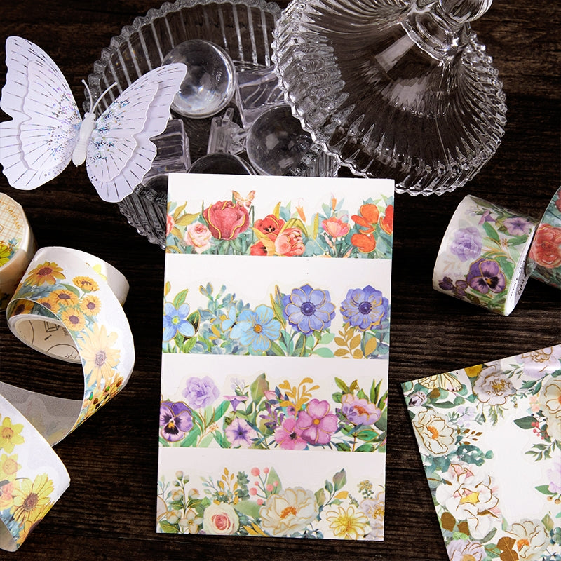 Flower Foil Washi Tape, Today Spring Masking Tape - Printed Heron