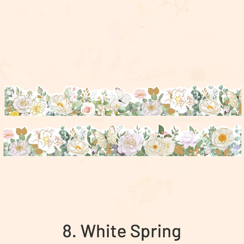 Blossom Wonderland Vintage Watercolor Floral Washi Tape - Journal