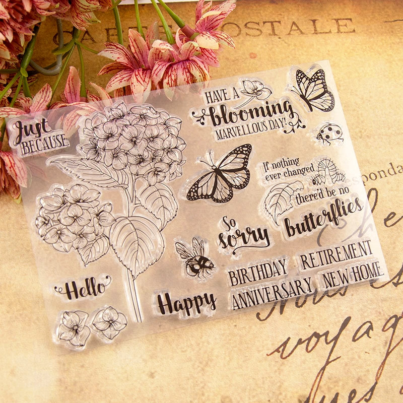 Springtime and Greeting Silicone Stamp a