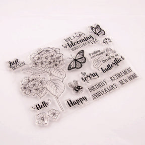 Springtime and Greeting Silicone Stamp b