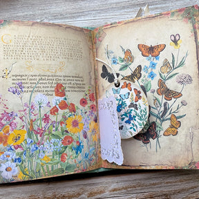Springtime Floral Handmade Journal Collection Folder b5