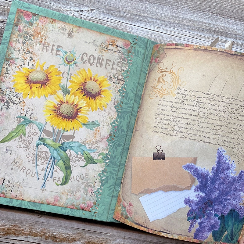 Springtime Floral Handmade Journal Collection Folder b