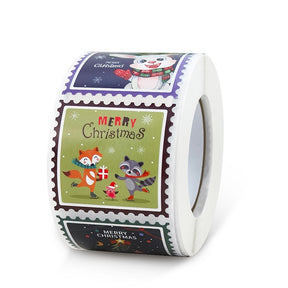 Square Christmas Decorative Seal Stickers a