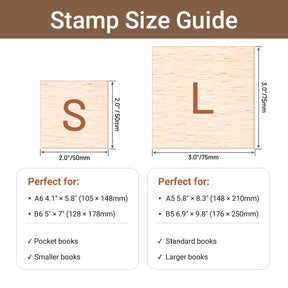 Square Custom Book Rubber Stamp 