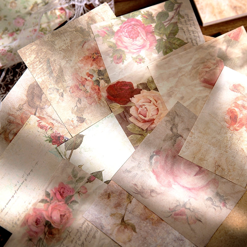 Square Vintage Floral Scrapbook Paper b4
