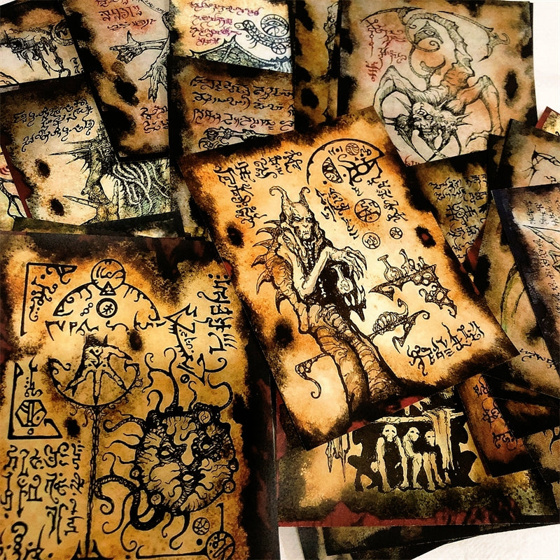 Stamprints Cthulhu Necronomicon Retro Dark Magic Material Paper 1
