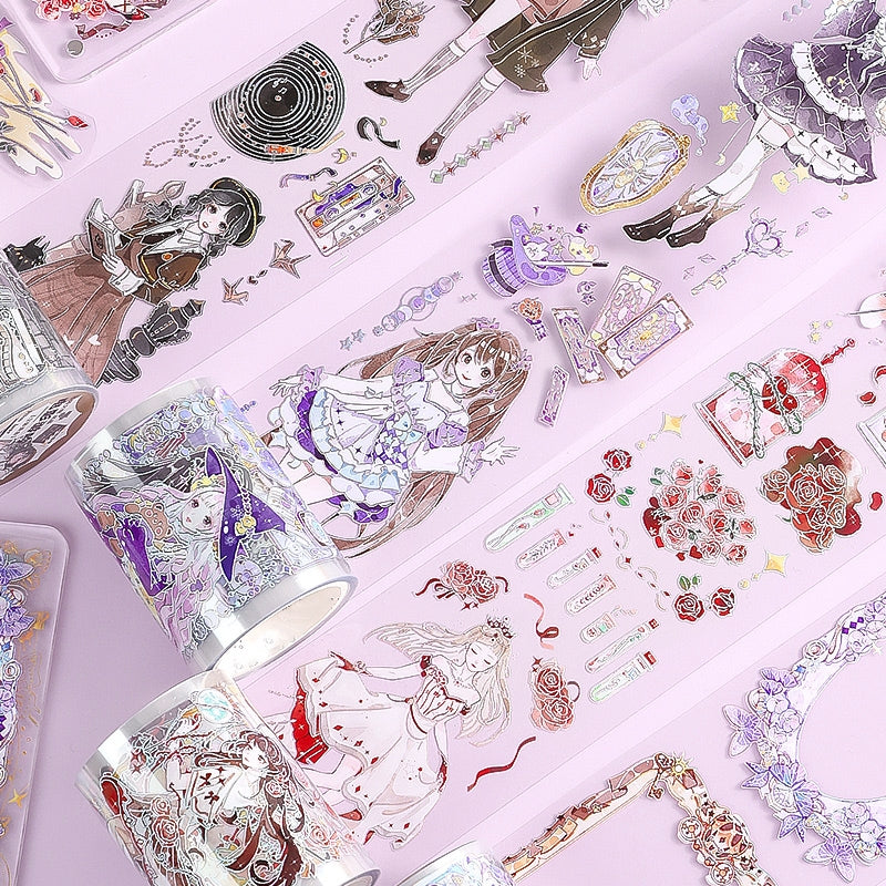 Stereo Foil Decorative PET Tape-Girls Frame b1