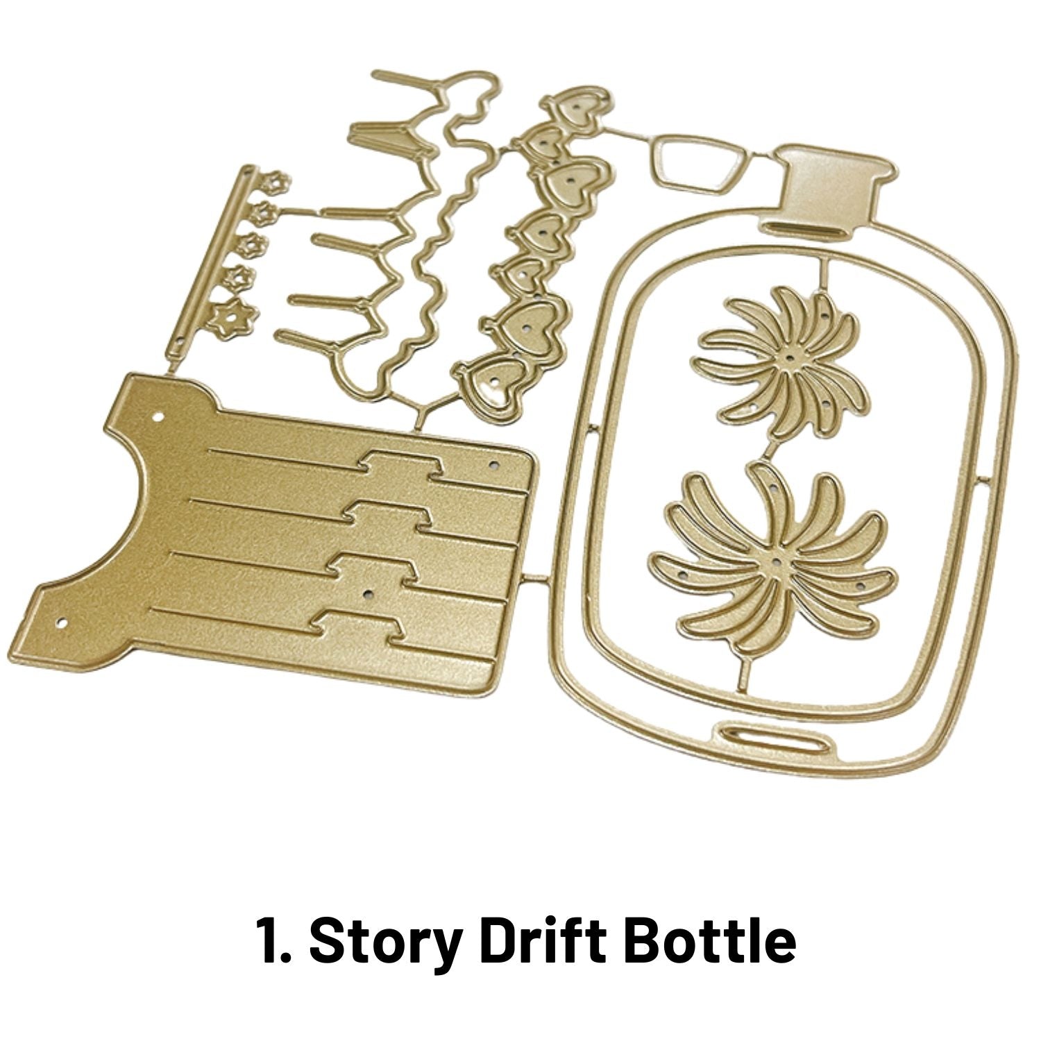 Story Drift Bottle Carbon Steel Crafting Dies Scrapbooking Die-Cuts5