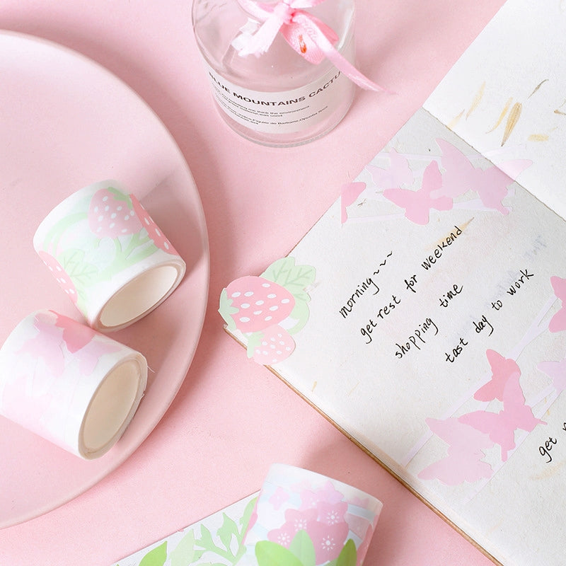 Strawberry Plant Series Creative Adhesive Tape b2