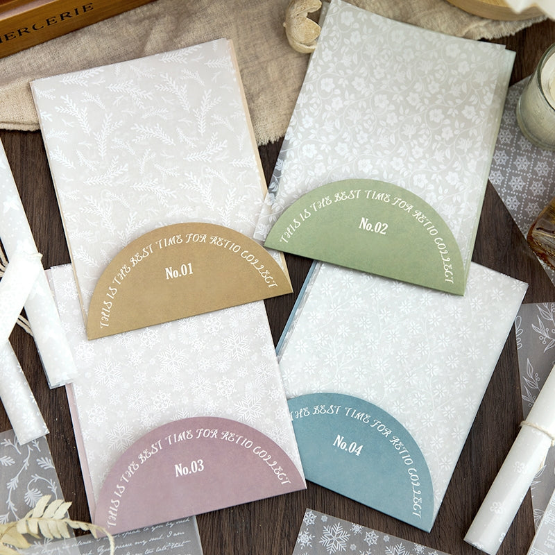 Sulfuric Acid Paper Background Scrapbook Paper - Music, Manuscript, Flowers, Plants b4