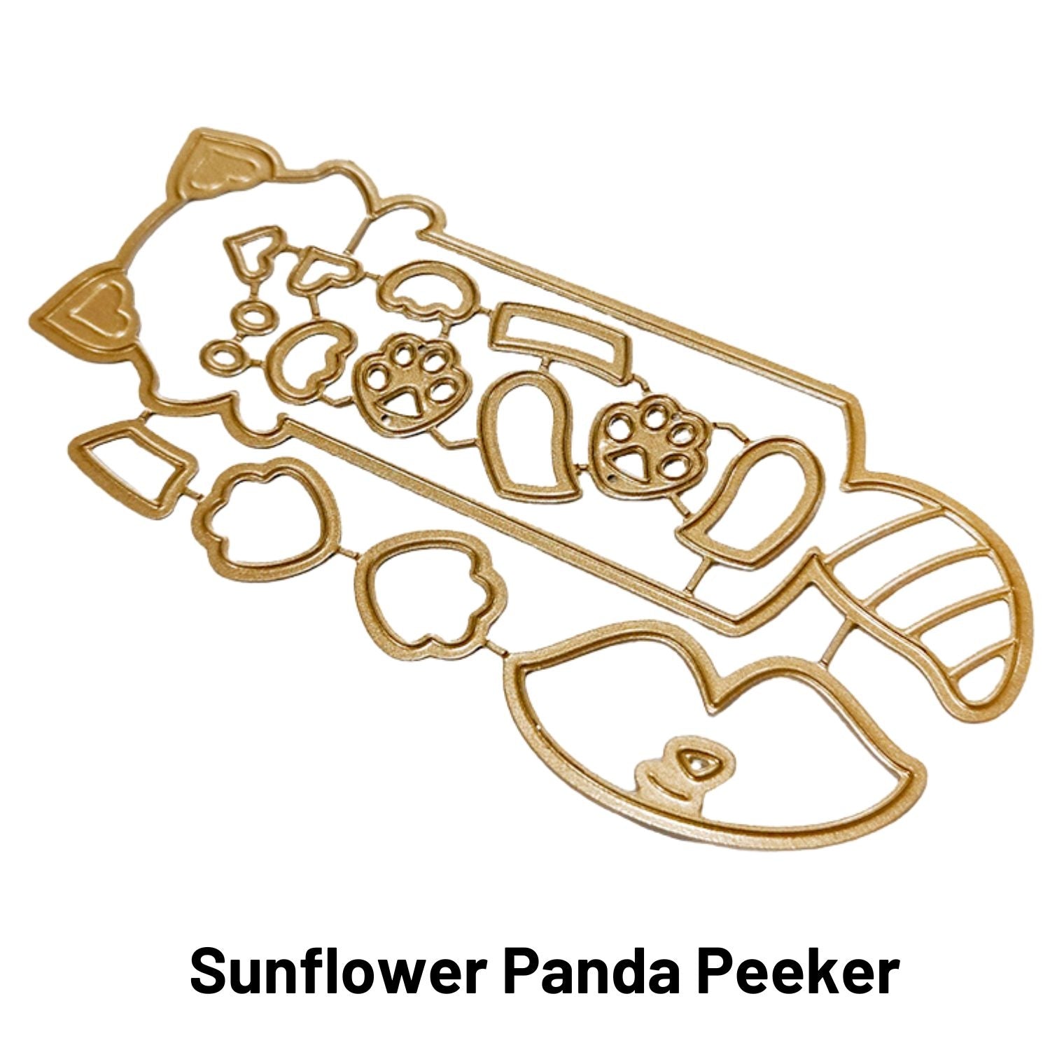 Sunflower Panda Peeker Carbon Steel Crafting Dies Scrapbooking Die-Cuts1