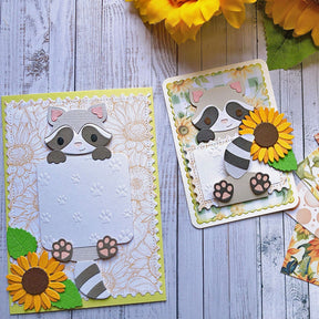 Sunflower Panda Peeker Carbon Steel Crafting Dies Scrapbooking Die-Cuts2