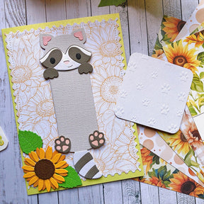 Sunflower Panda Peeker Carbon Steel Crafting Dies Scrapbooking Die-Cuts4