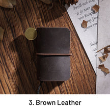 Super Mini Crazy Horse Leather Handmade Notebook 3