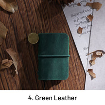 Super Mini Crazy Horse Leather Handmade Notebook 4