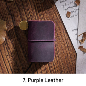 Super Mini Crazy Horse Leather Handmade Notebook 7