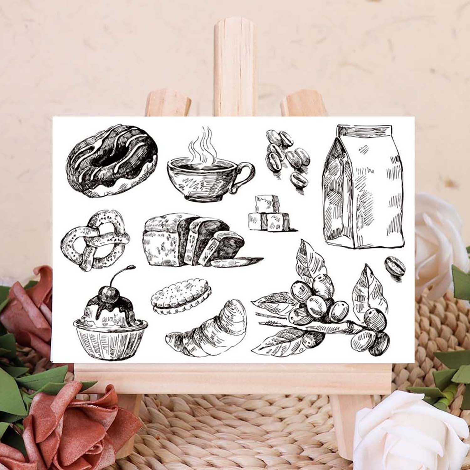 Sweet Afternoon Tea Transparent Silicone Stamps