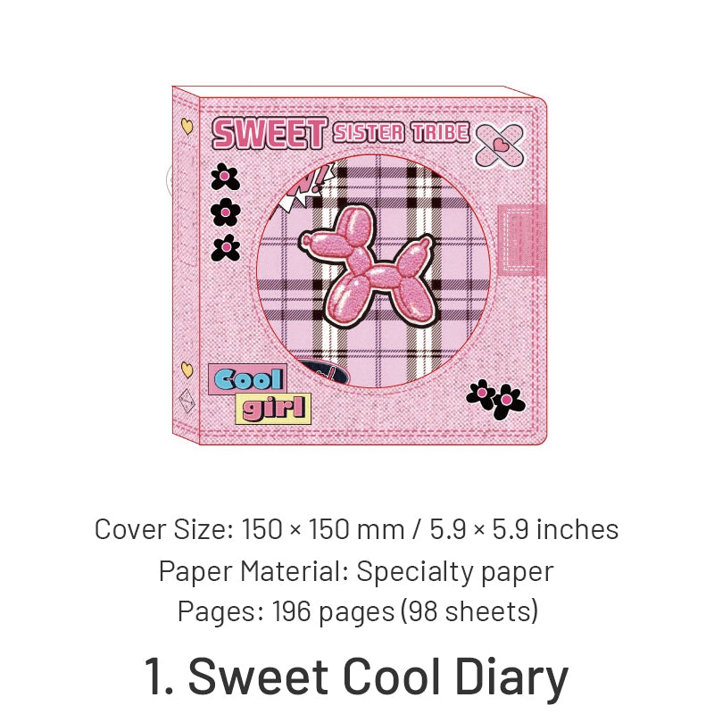 Sweet Sister Tribe Series Square Hardcover Journal Notebook sku-1