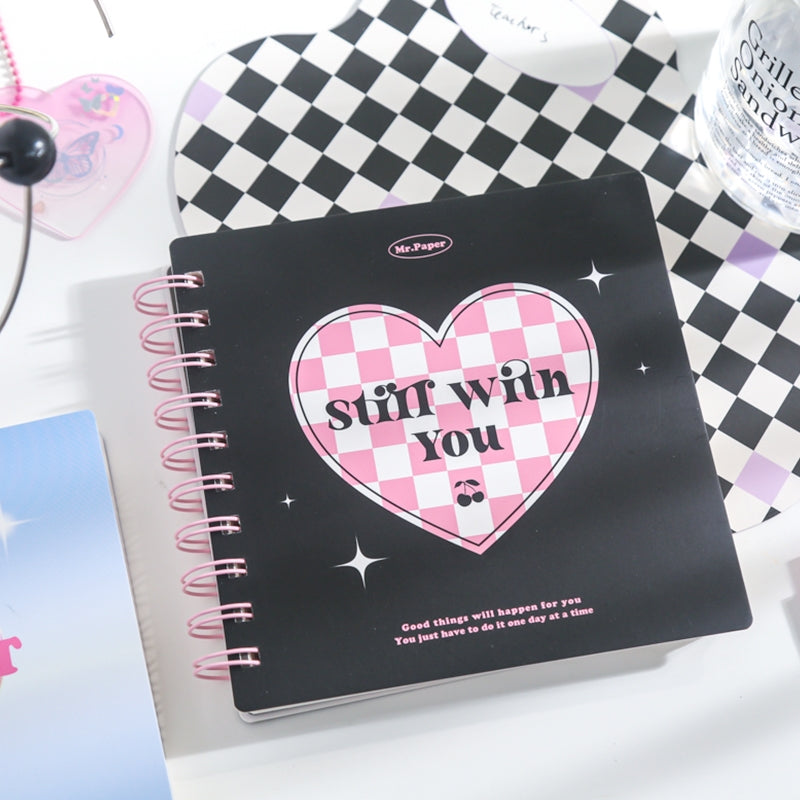 Sweetheart Box Series Fresh Grids Spiral Journal Notebook b4