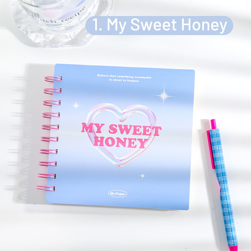 Sweetheart Box Series Fresh Grids Spiral Journal Notebook sku-1