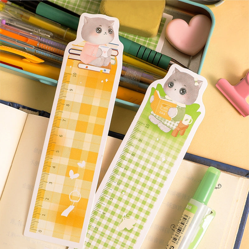 Fun Express Ruler Bookmarks Cute Cat Theme Ruler Bookmarks Set with Box | Stamprints