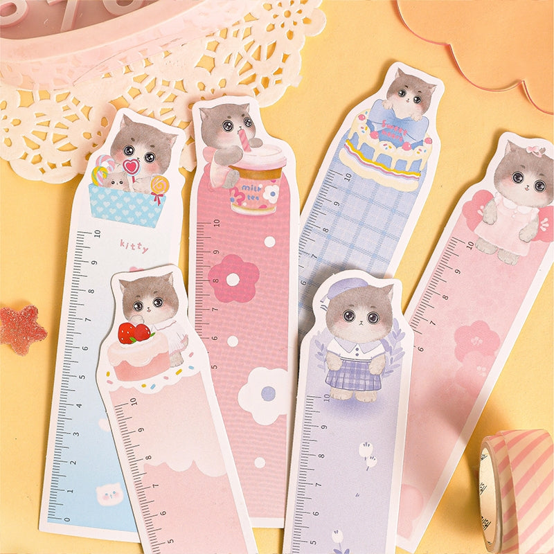 Sweetheart Cute Cat Boxed Ruler Bookmarks b5