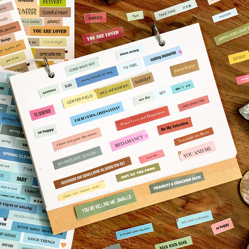 Text and Phrase Washi Stickers b2
