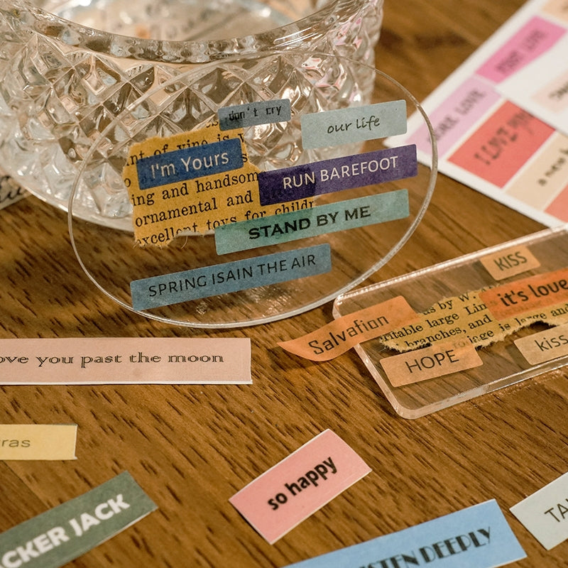 Text and Phrase Washi Stickers b3