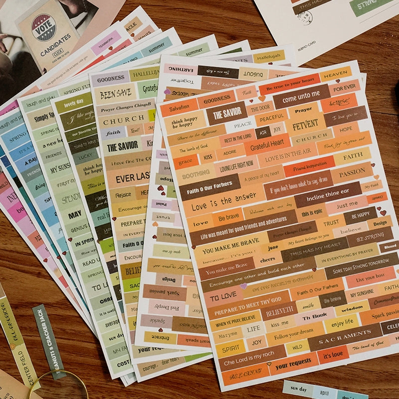 Text and Phrase Washi Stickers b4