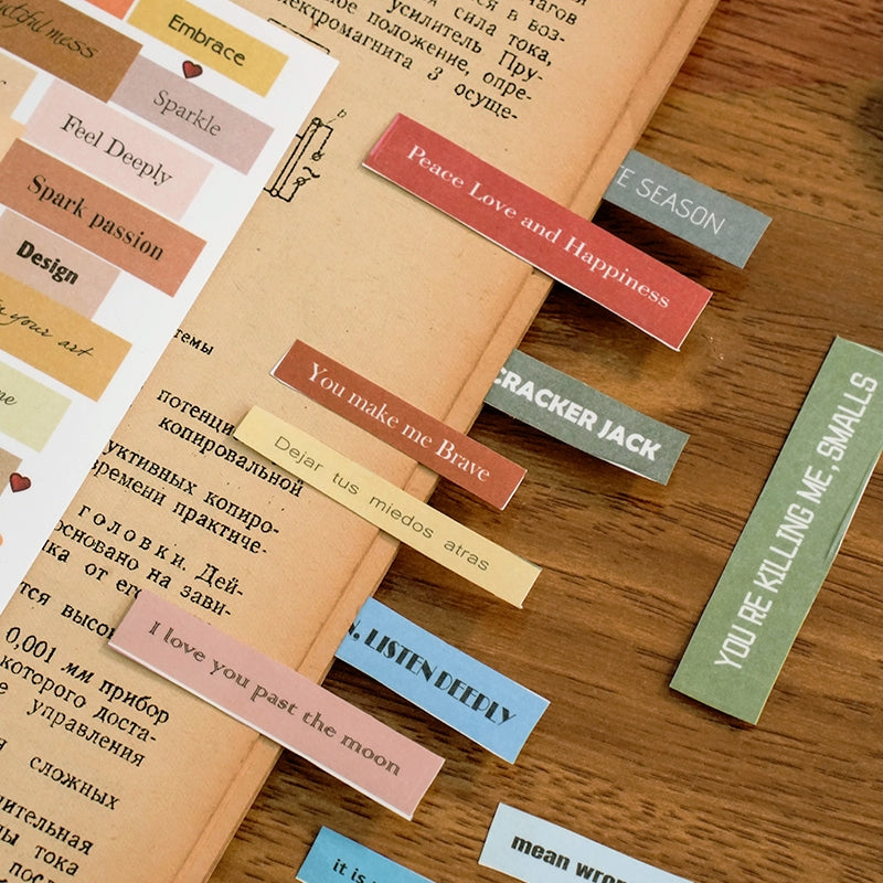 Text and Phrase Washi Stickers b7