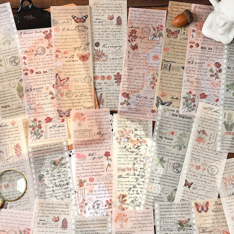Text and Poetry Washi Stickers b1