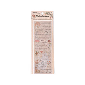 Text and Poetry Washi Stickers b6