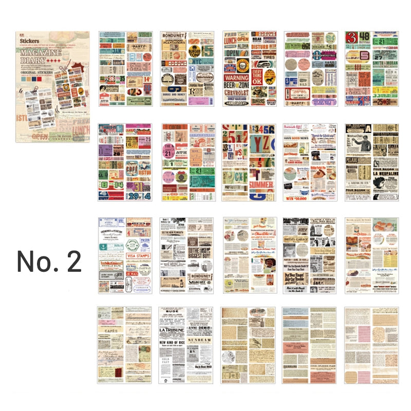 Text Collection Decorative Washi Sticker Book-Numbers, Headlines, Sentences, Abstracts sku-2
