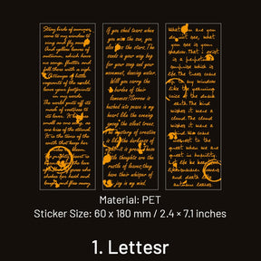 Text Note Series Hot Stamping Stickers sku-1
