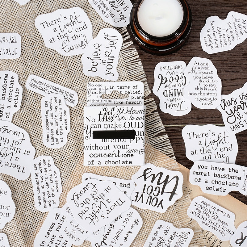 Text Theme Adhesive Stickers a