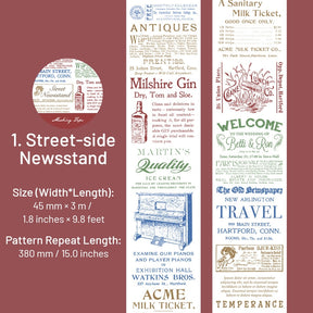 Text Washi Tape for Bill Letter and Newspaper sku-1