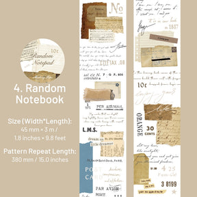 Text Washi Tape for Bill Letter and Newspaper sku-4