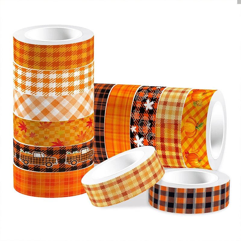 Thanksgiving Basic Grid Washi Tape Set b2