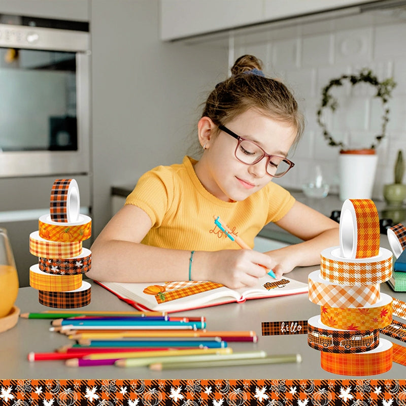 Thanksgiving Basic Grid Washi Tape Set b4