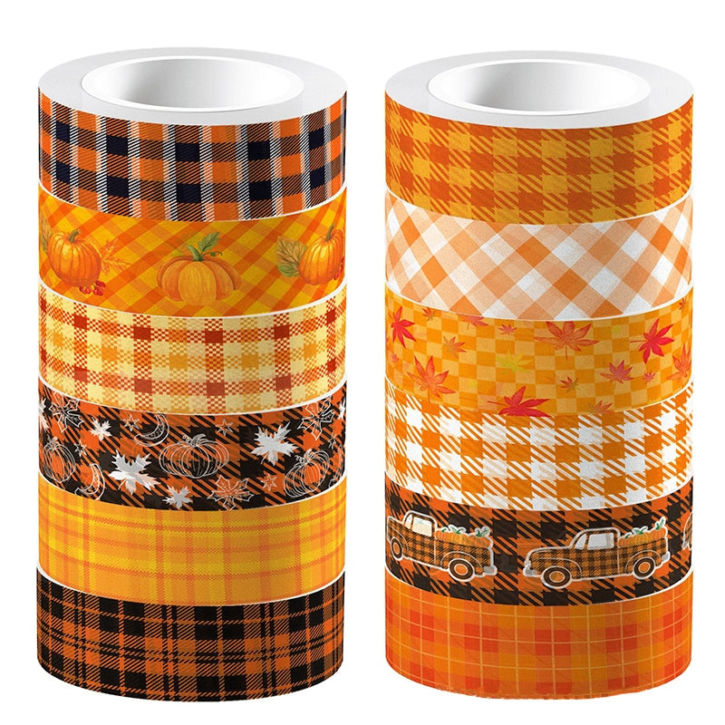 Thanksgiving Basic Grid Washi Tape Set b6