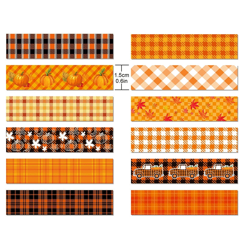 Thanksgiving Basic Grid Washi Tape Set c