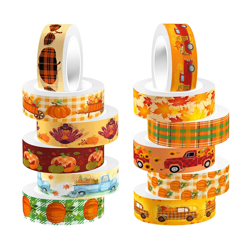Thanksgiving Pumpkin Washi Tape Decorative Set a