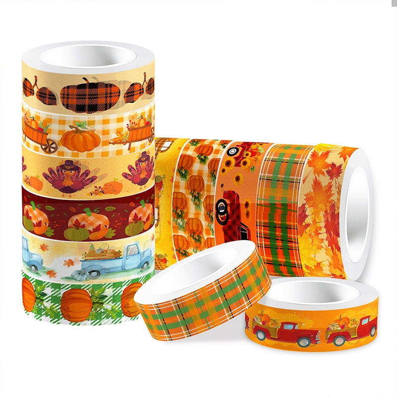 Thanksgiving Pumpkin Washi Tape Decorative Set b2